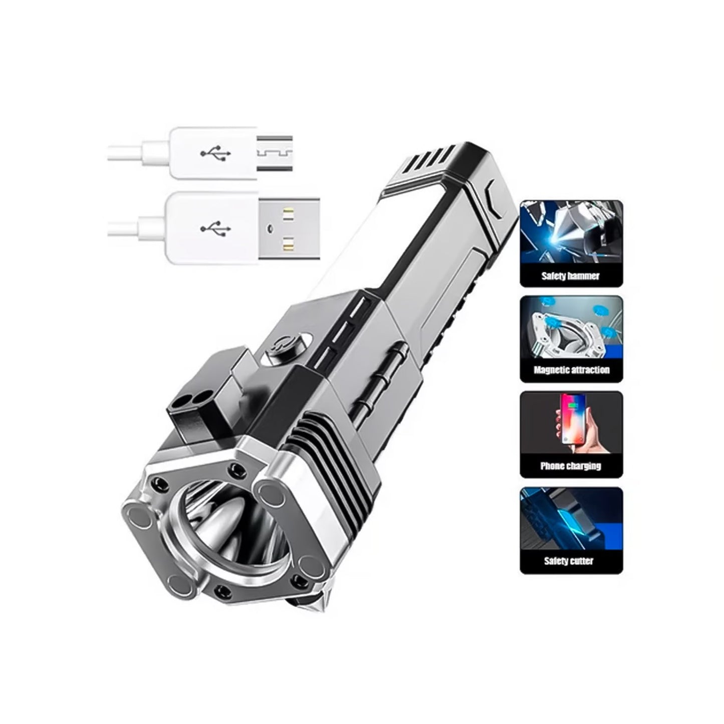 LINTERNA MARTILLO RECARGABLE USB
