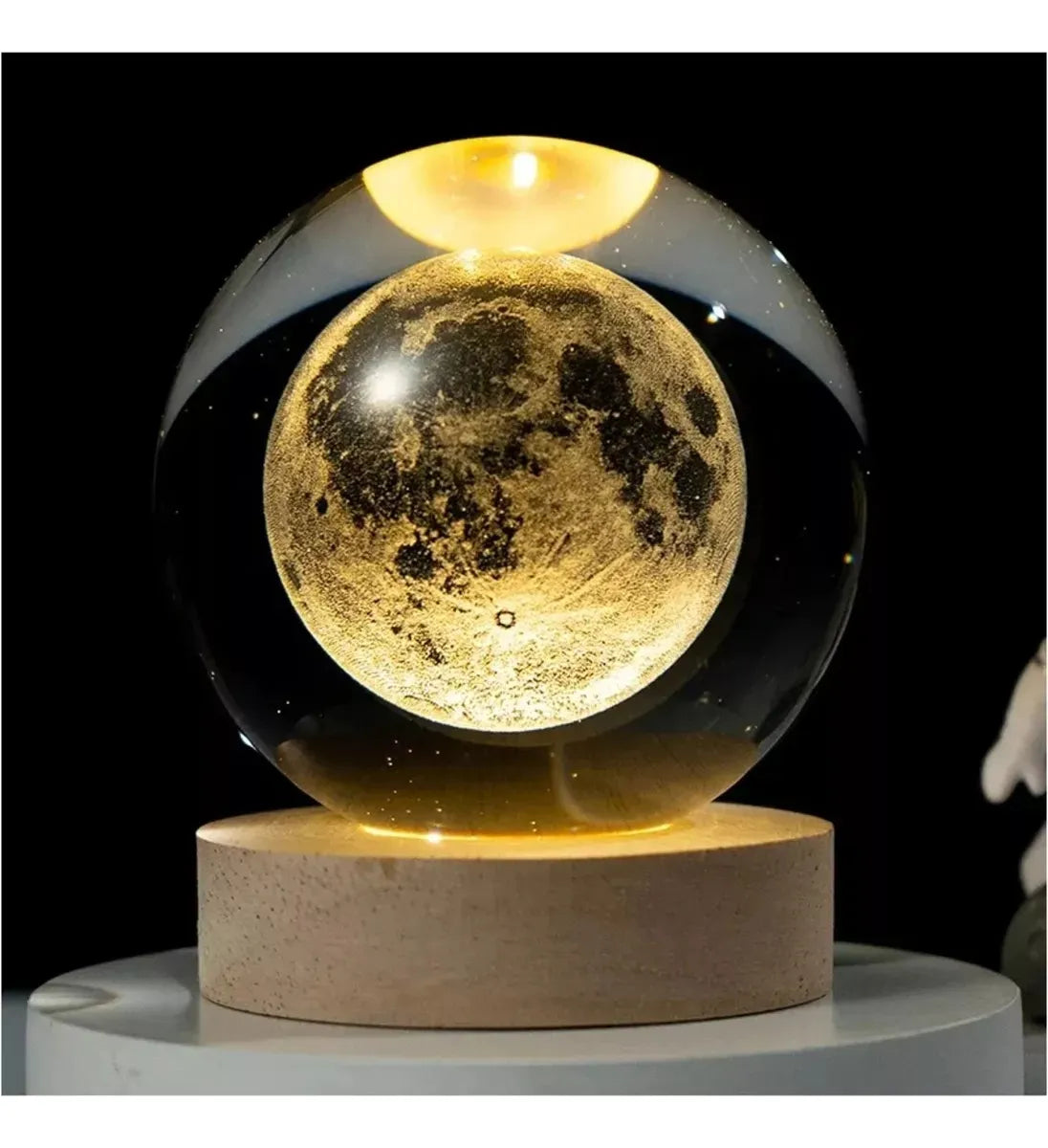 LAMPARA LUNA LLENA 3D FLOTANTE
