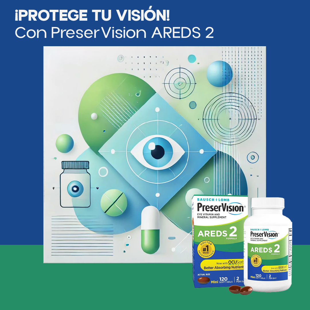 PreserVision AREDS 2 120 Cápsulas – Fórmula con Luteína, Zeaxantina, Zinc y Vitaminas para Salud Visual | Bausch + Lomb