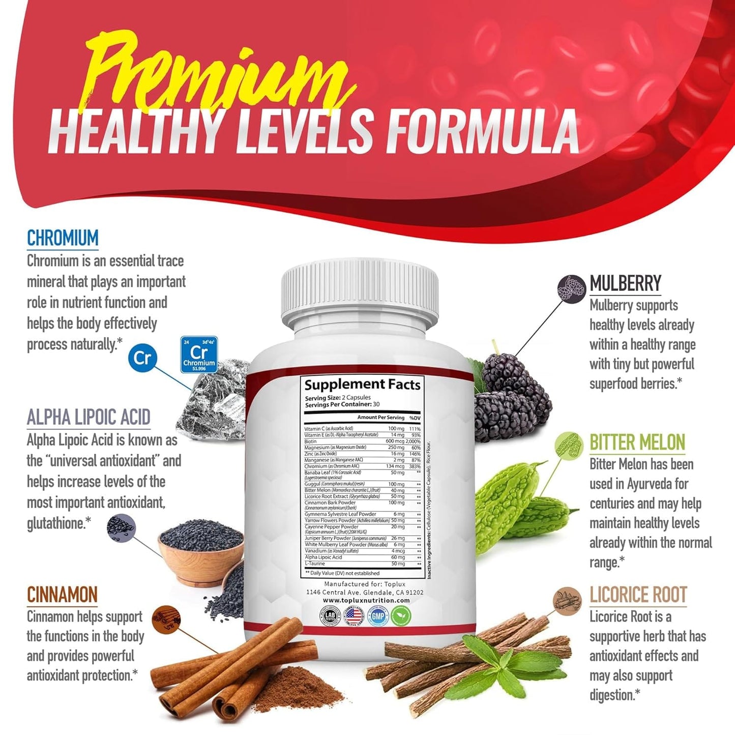 BLOOD SUGAR - NIVELES SALUDABLES 60 CAP