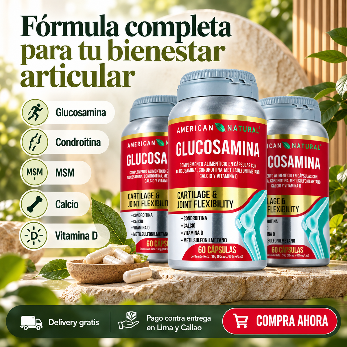 3 GLUCOSAMINA + 1 BIOTIN