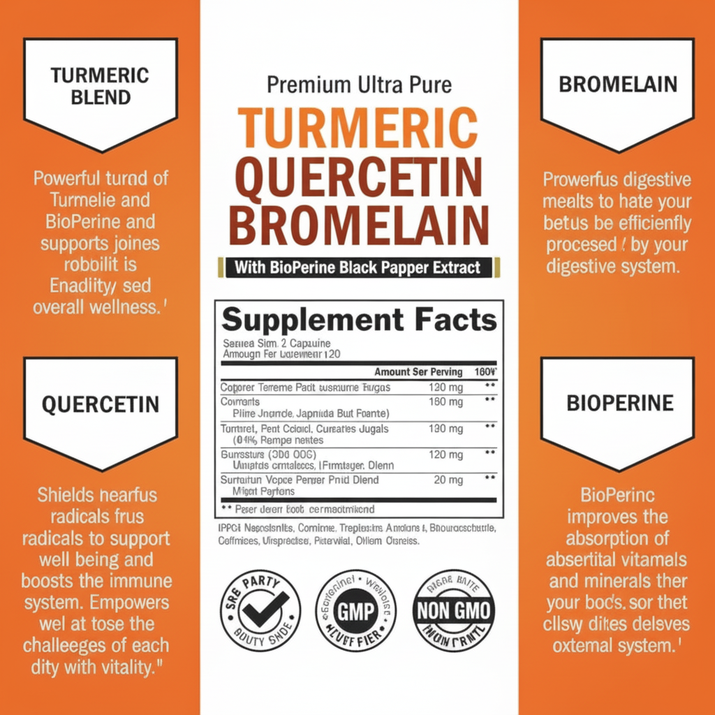 Cúrcuma Curcumina BioEmblem con BioPerine® | Movilidad Articular y Antioxidante