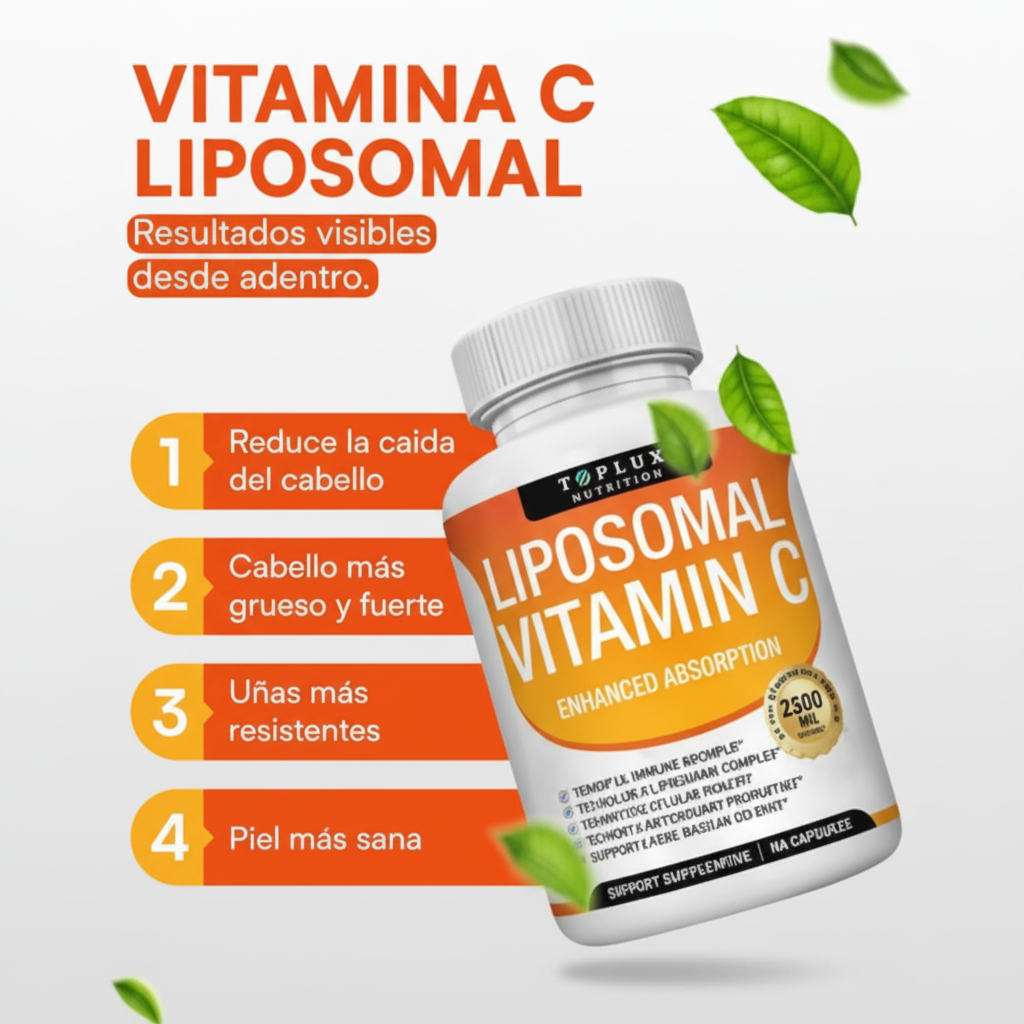 Vitamina C Liposomal TOPLUX Nutrition 2100 mg – 90 Cápsulas – Absorción Superior y Defensa Inmune
