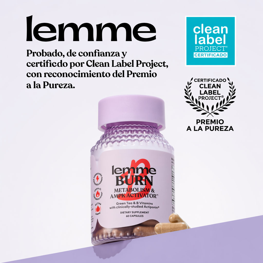 Lemme Burn Activador del Metabolismo y AMPK 60 Cápsulas | Actiponin® + Té Verde