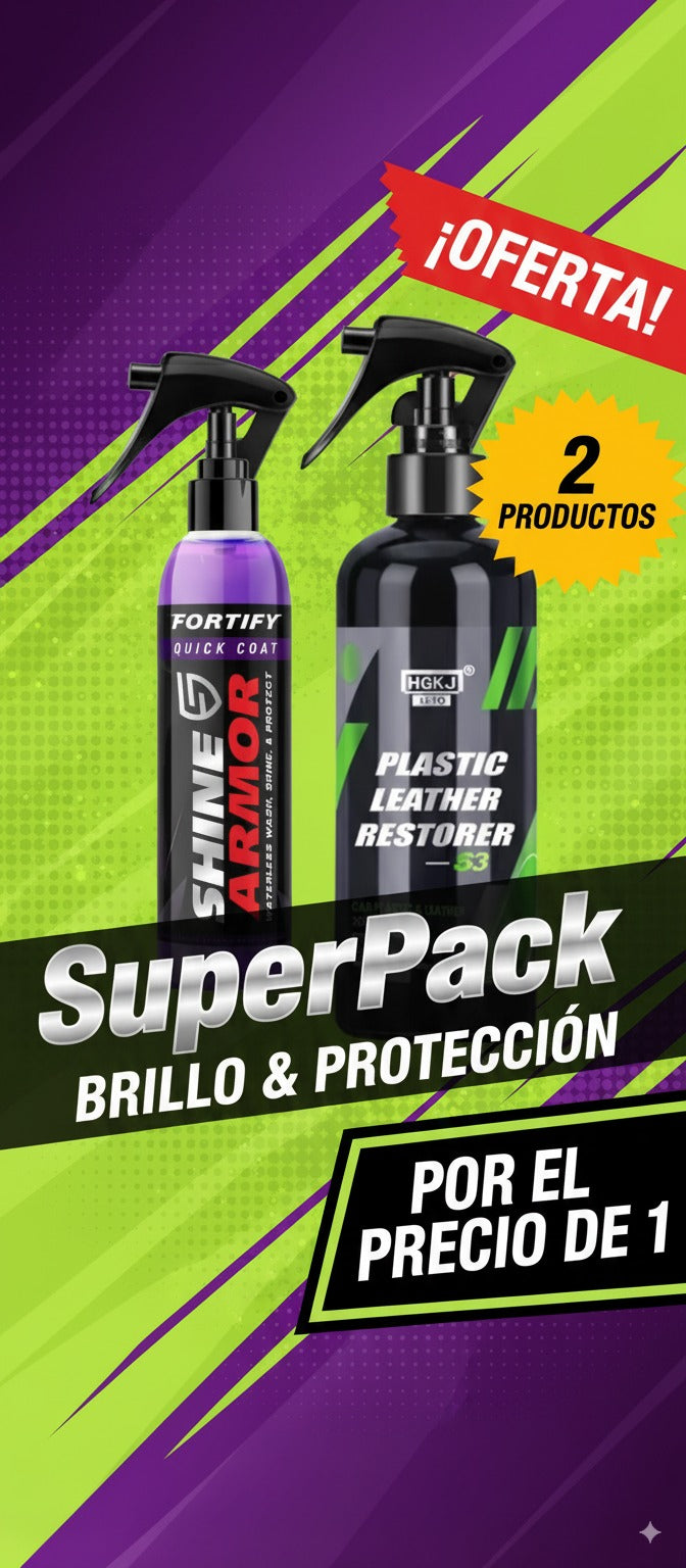Combo Shine Armor + Restaurador de Cuero y Plástico