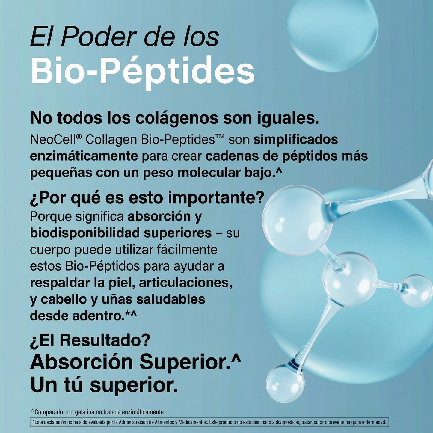 NeoCell Collagen Bio-Peptides 400g – Colágeno Premium de Alta Absorción para Piel, Cabello, Uñas y Articulaciones.