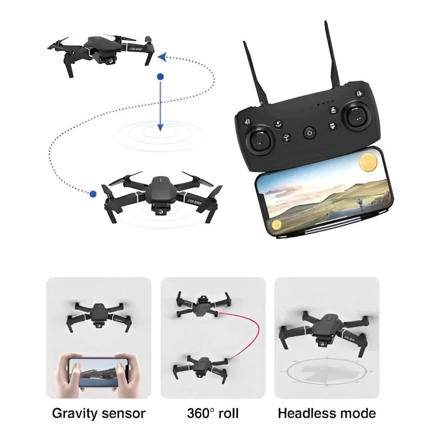 DRONE E88 CON DOBLE CAMARA HD