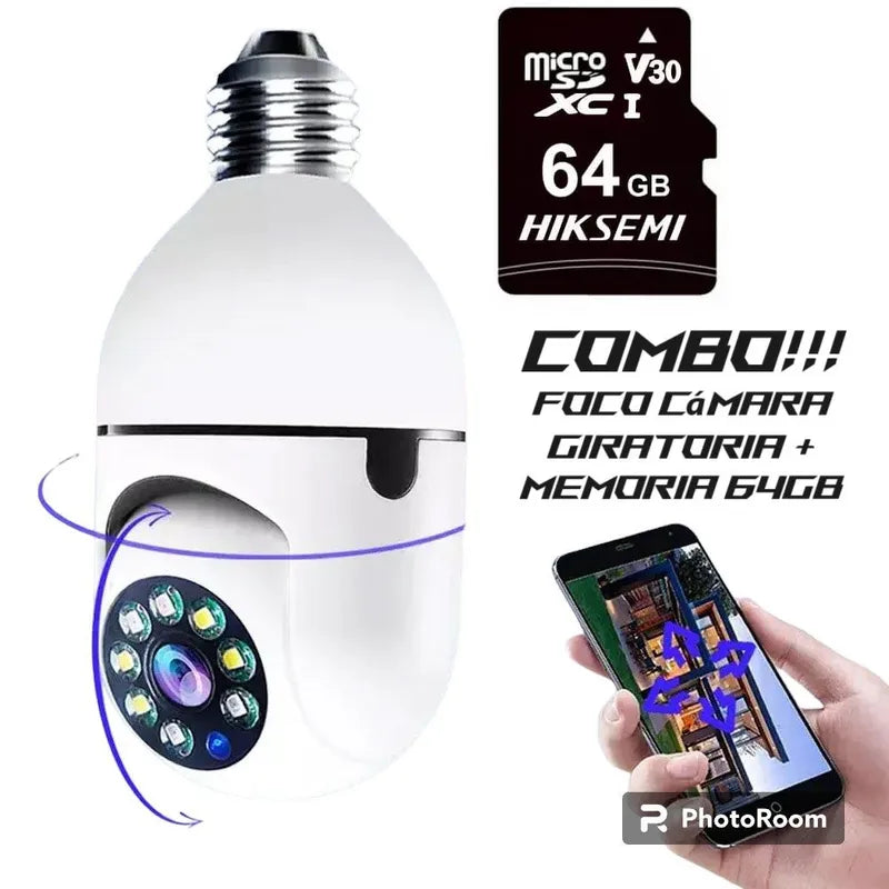 FOCO CÁMARA HD GIRATORIO 360°