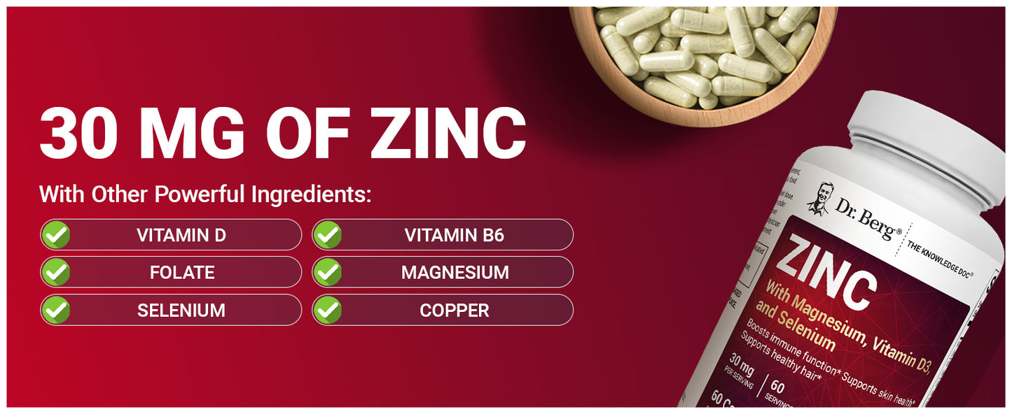 DR BERG. ZINC 60 cápsulas