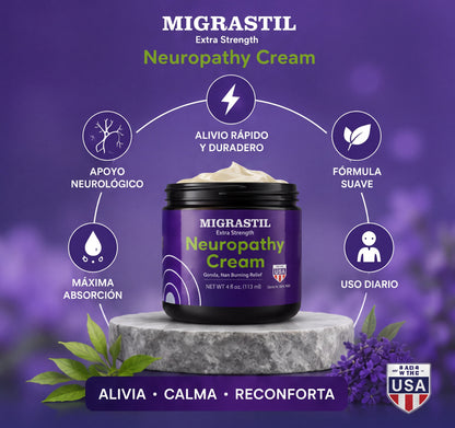 MIGRASTIL Neuropathy Cream | Fórmula Avanzada de Rápida Absorción