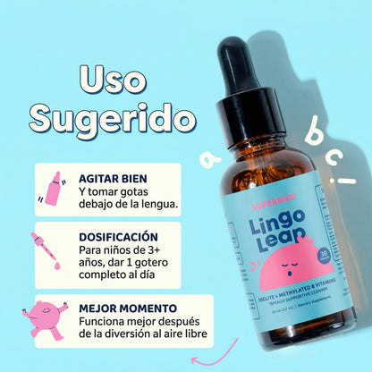 Lingo Leap Gotas con Zeolita + Vitamina B12 Activa y D3 | Gotas sin Azúcar