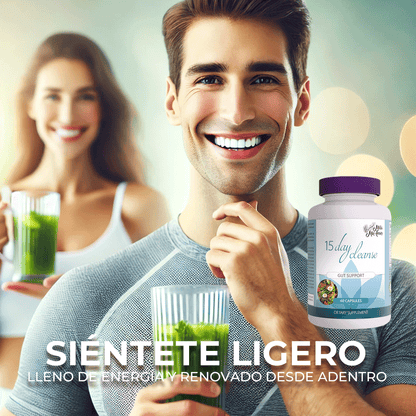 15 Day Cleanse Gut Support – Limpieza Digestiva y Bienestar Intestinal | 30 Cápsulas