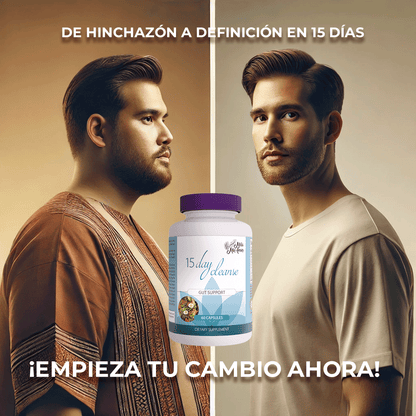 15 Day Cleanse Gut Support – Limpieza Digestiva y Bienestar Intestinal | 30 Cápsulas