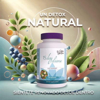 15 Day Cleanse Gut Support – Limpieza Digestiva y Bienestar Intestinal | 30 Cápsulas