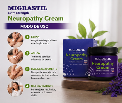 MIGRASTIL Neuropathy Cream | Fórmula Avanzada de Rápida Absorción