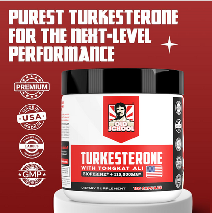 Turkesterona con Tongkat Ali Old School 120 cápsulas – Fuerza, Recuperación y Rendimiento
