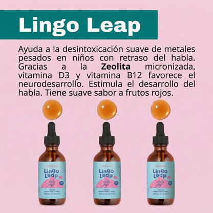 Lingo Leap Gotas con Zeolita + Vitamina B12 Activa y D3 | Gotas sin Azúcar
