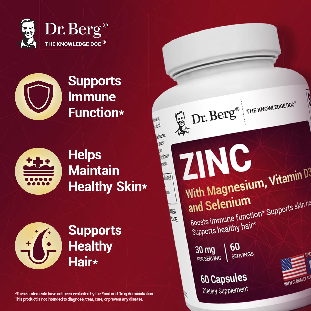 DR BERG. ZINC 60 cápsulas