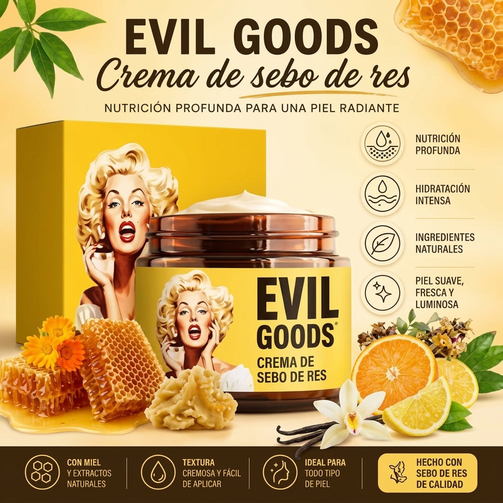 Bálsamo de Sebo de Res EVIL GOODS | Hidratación Profunda para Piel Seca