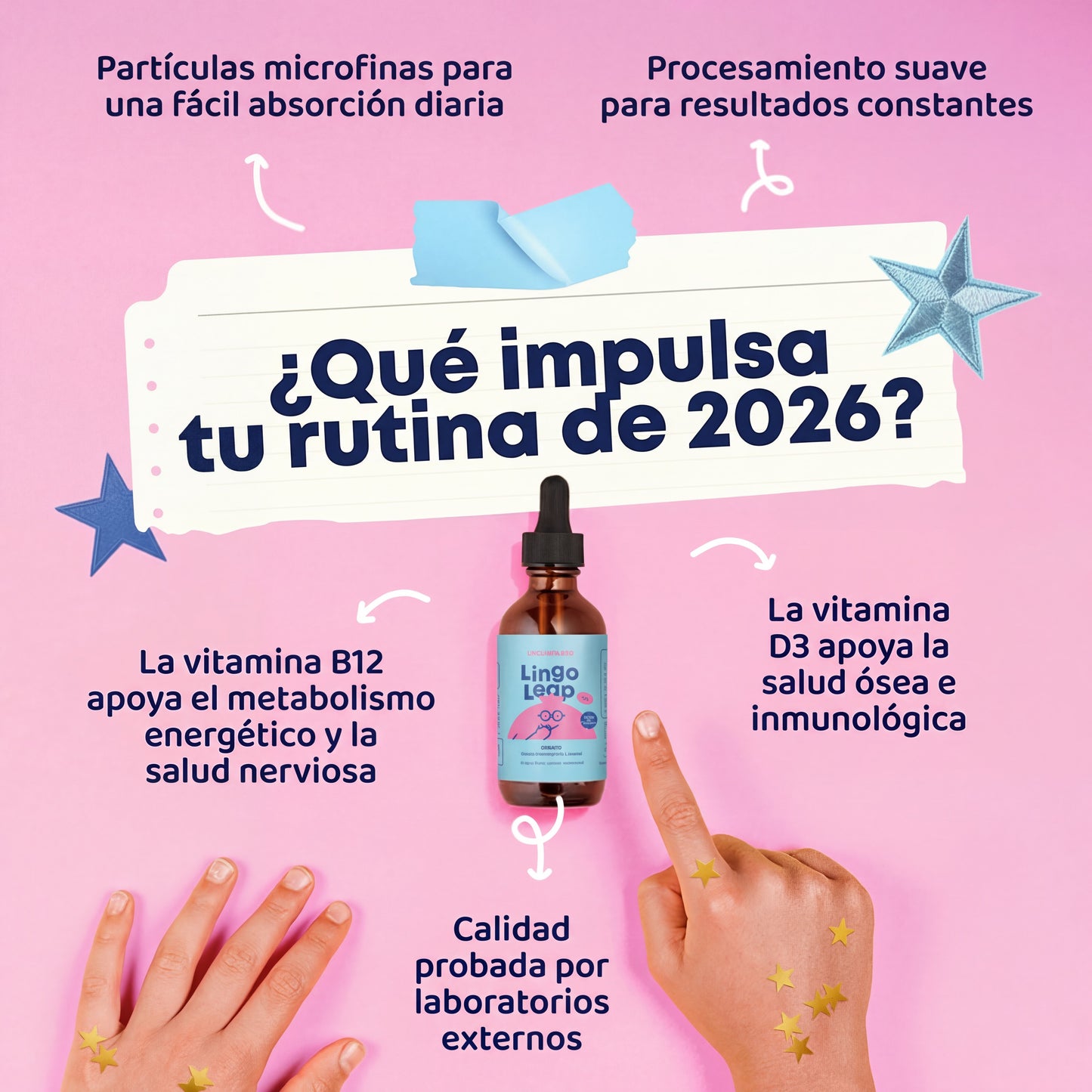 Lingo Leap Gotas con Zeolita + Vitamina B12 Activa y D3 | Gotas sin Azúcar