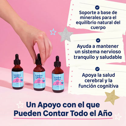 Lingo Leap Gotas con Zeolita + Vitamina B12 Activa y D3 | Gotas sin Azúcar
