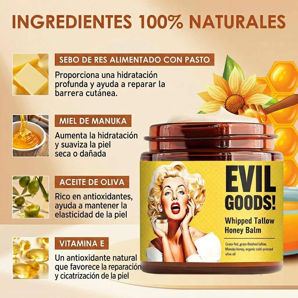 Bálsamo de Sebo de Res EVIL GOODS | Hidratación Profunda para Piel Seca