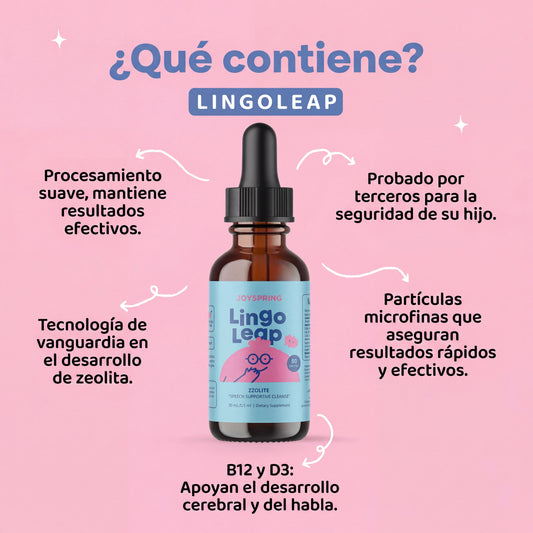 Lingo Leap Gotas con Zeolita + Vitamina B12 Activa y D3 | Gotas sin Azúcar