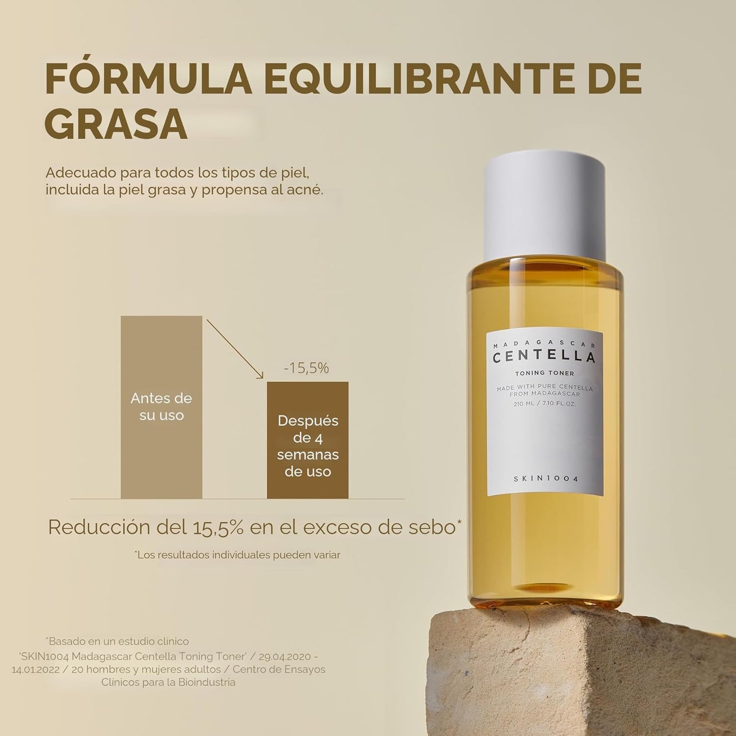 SKIN1004 Madagascar Centella Toning Toner 210ml | Tónico Coreano Calmante