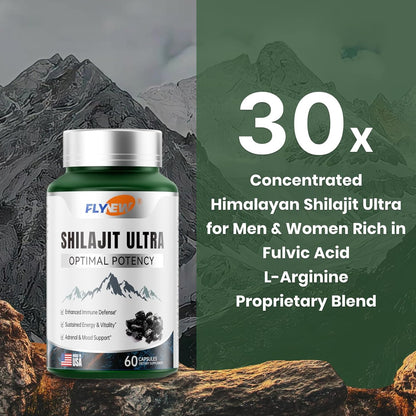 Shilajit Ultra 7 en 1 – Energía, Vitalidad y Rendimiento Masculino | 60 Cápsulas