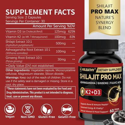SHILAJIT PRO MAX + K2 + D3
