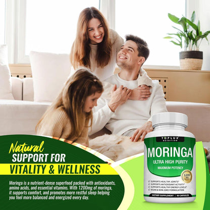Moringa Toplux 90 Cápsulas – Energía Natural, Defensas y Antioxidantes