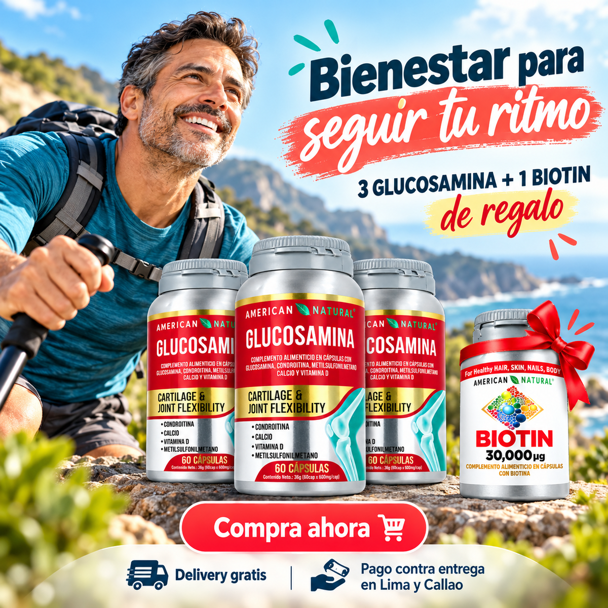 3 GLUCOSAMINA + 1 BIOTIN