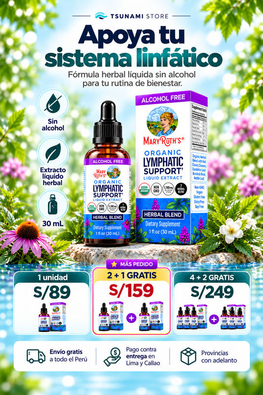 MaryRuth’s Drenaje Linfático 30 ml | Gotas Orgánicas Extracto Herbal Sin Alcohol