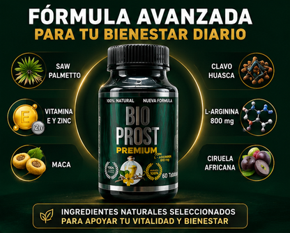 Bio Prost Premium con L-Arginina 800 mg | Vitalidad y Bienestar Masculino