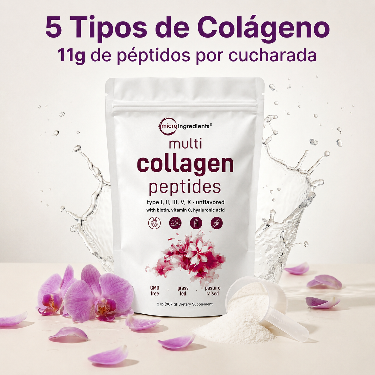 Micro Ingredients Multi Collagen Peptides 2LB