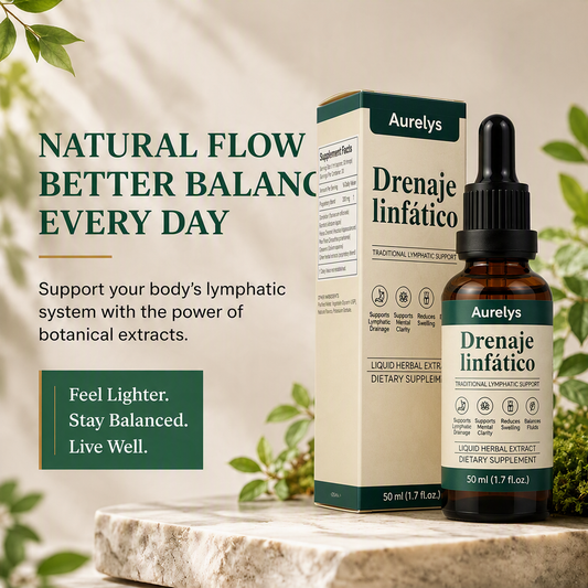Aurelys Drenaje Linfático 50 ml | Fórmula Herbal en Gotas | Apoyo para Piernas Pesadas e Hinchazón