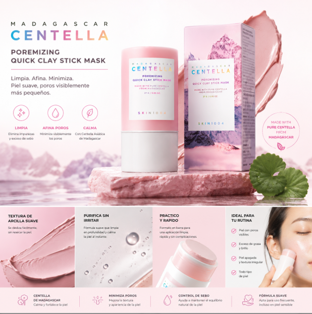 KR130-Mascarilla de Arcilla Centella Poremizing Skin1004