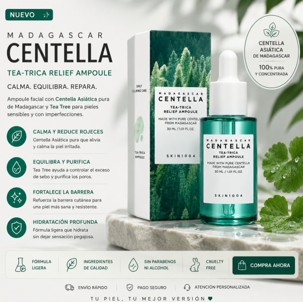KR161-Madagascar Centella Tea Trica Relief Ampoule 30ml Skin1004