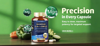 Magnesio 12 Formas + 700 mg – Más Energía, Sueño Profundo y Menos Estrés