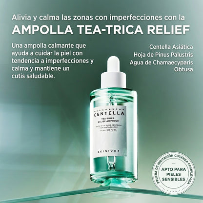 Ampolla Calmante de Centella Asiática y Tea Tree 30ml | Ayuda a Calmar Brotes y Enrojecimiento