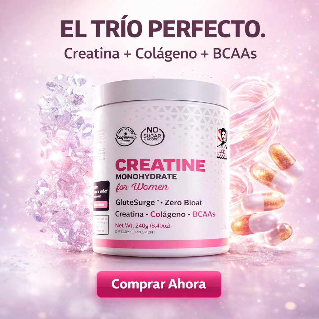 Creatina Monohidratada para Mujeres + Colágeno Hidrolizado 
Fuerza, Tonificación y Recuperación en 30 Días