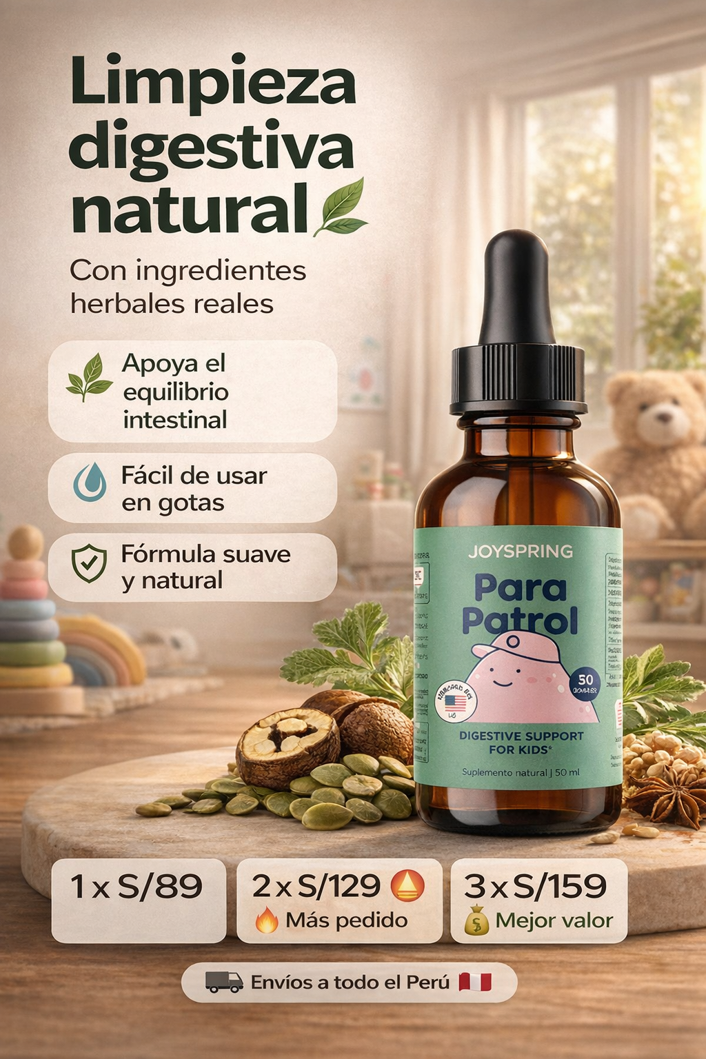 Gotas Naturales Para Limpieza Digestiva 🌿 | Equilibrio Intestinal Fácil | Para Patrol Perú