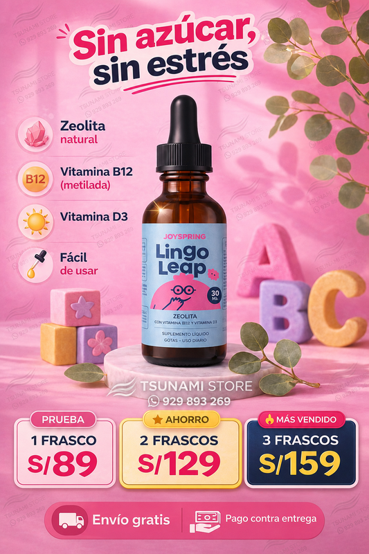 Lingo Leap Gotas con Zeolita + Vitamina B12 Activa y D3 | Gotas sin Azúcar