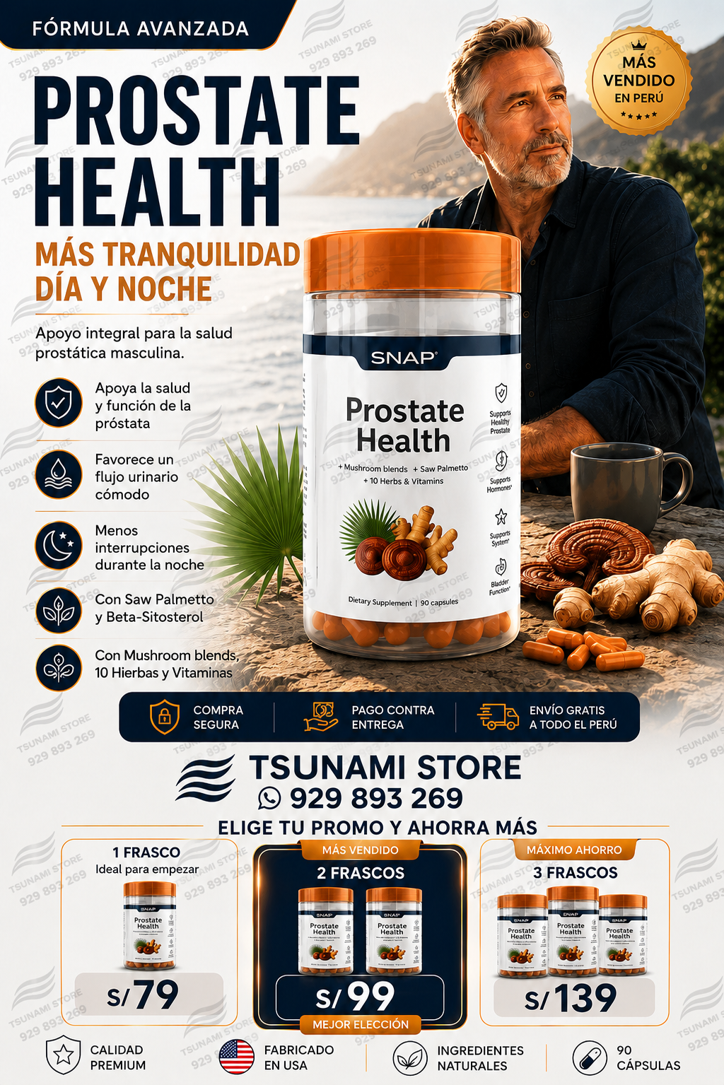 Prostate Health 90 Cápsulas | Apoyo Integral para la Salud Prostática