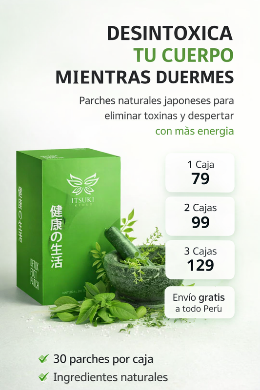 Parche Desintoxicante para Pies ITSUKI KENKO Original – Detox Natural Japonés, 30 Parches