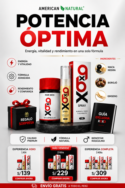 XOXO Premium Kit para Hombres | Vitalidad y Confianza Masculina