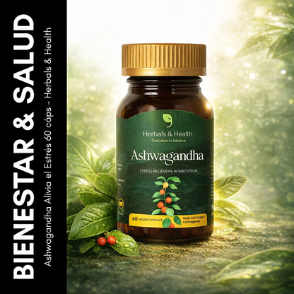 Ashwagandha 500 mg 60 cápsulas – Suplemento natural para estrés, energía y enfoque