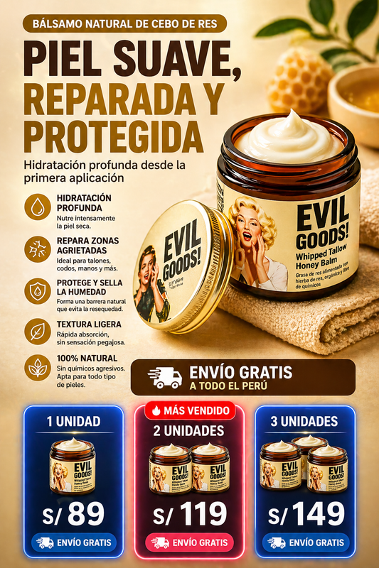 Bálsamo de Sebo de Res EVIL GOODS | Hidratación Profunda para Piel Seca