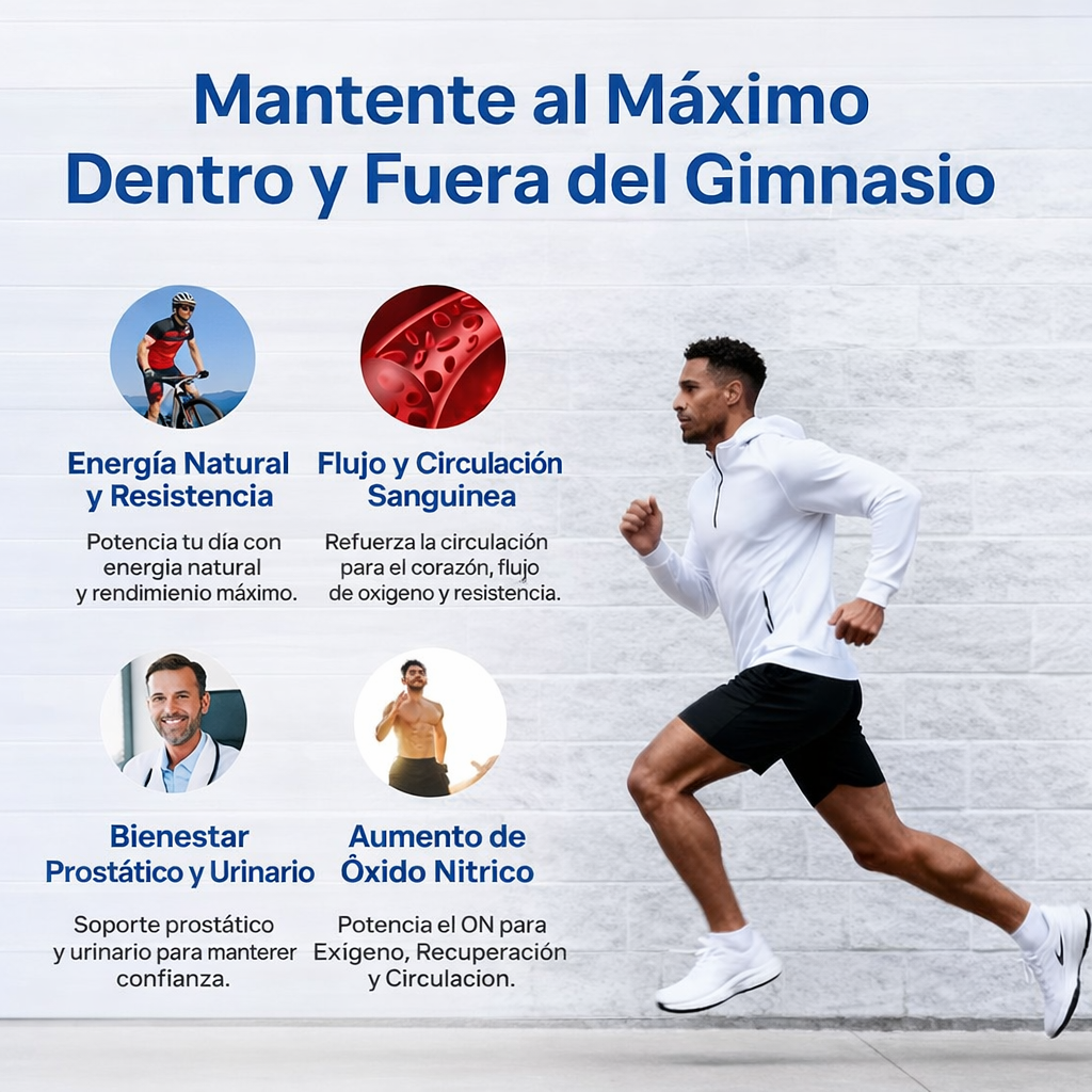 NAD+ Complejo Masculino con Resveratrol, CoQ10 y Ashwagandha – 60 Cápsulas | Soporte Celular y Hormonal