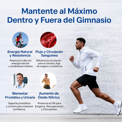 NAD+ Complejo Masculino con Resveratrol, CoQ10 y Ashwagandha – 60 Cápsulas | Soporte Celular y Hormonal